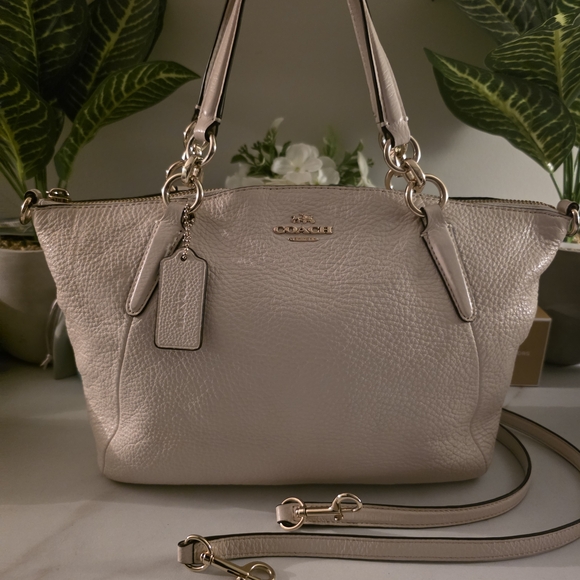 Coach Handbags - Coach Cream Leather Women's Bag